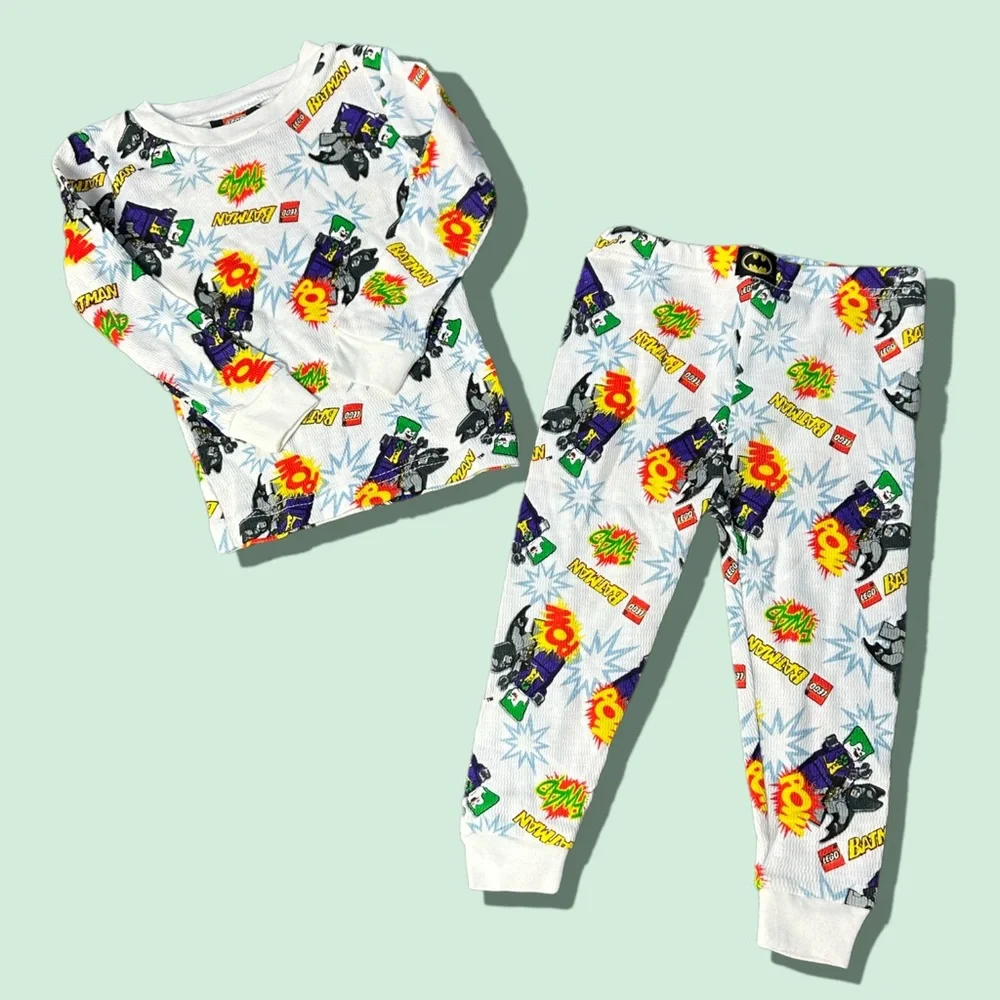 Toddler Lego Batman Joker Pow! Two Piece Long Sleeve Pajama Set Size 2T